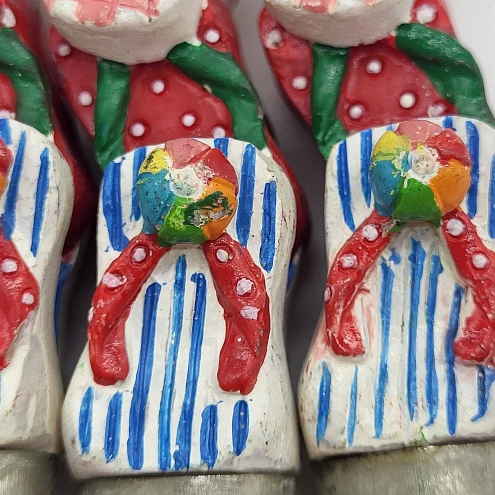 Appetizer Forks Novelty Flip Flop Seashell Summer Colorful Cocktail Set Of 8